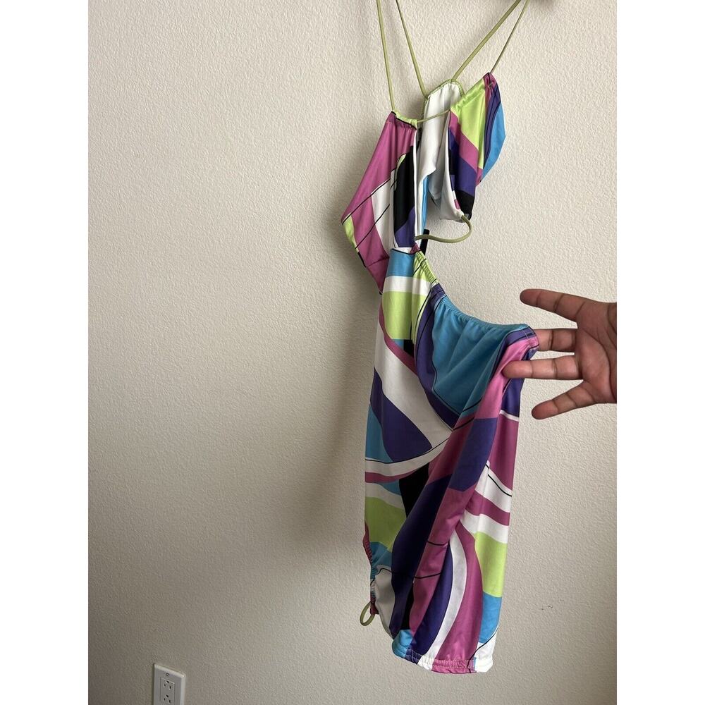 Pretty Little Thing Free Asymmetrical Cut Out Club Party Dress Womens Size 8 - Picture 4 of 10